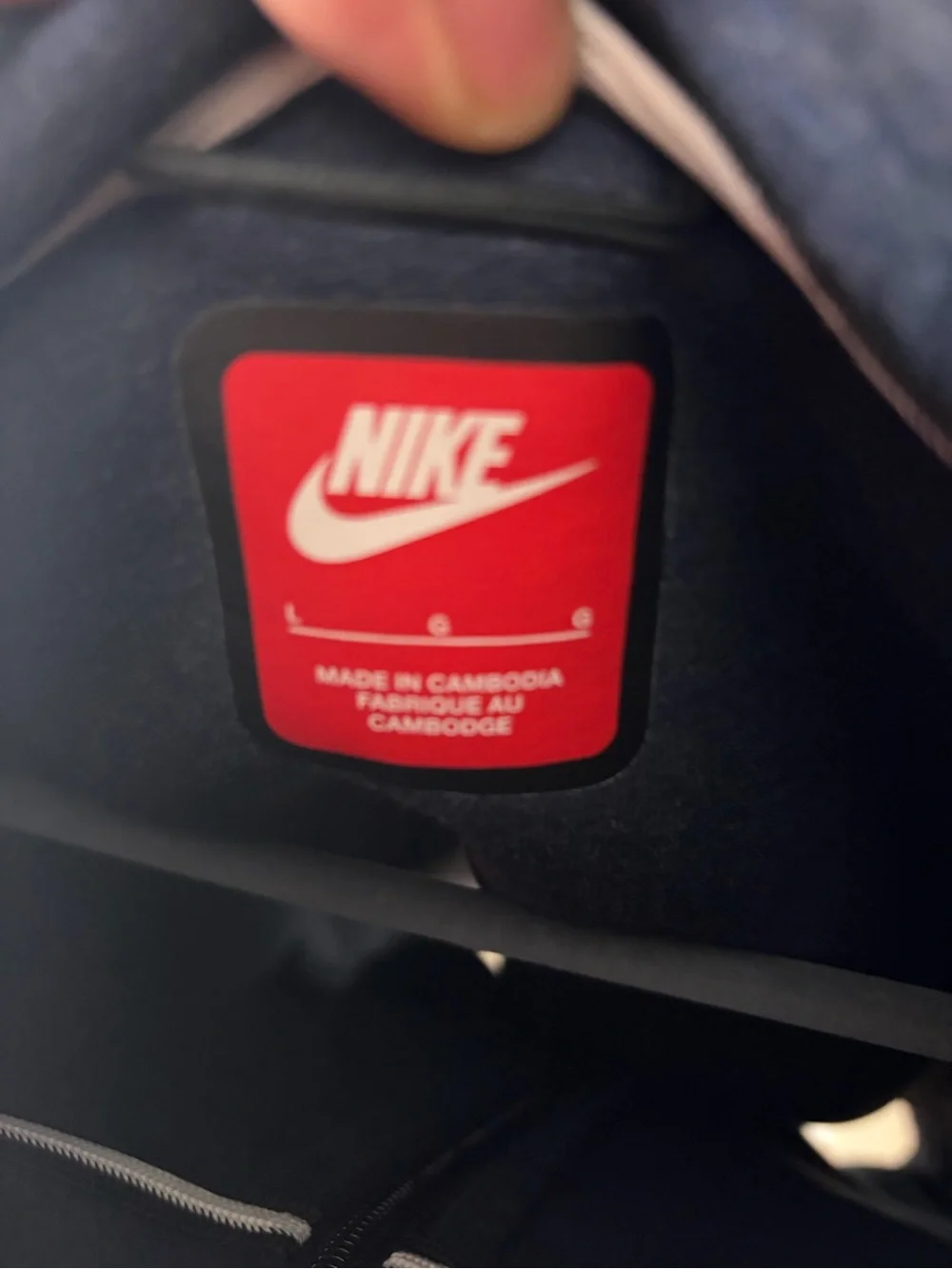 Nike Heather Navy Full-Zip Hoodie